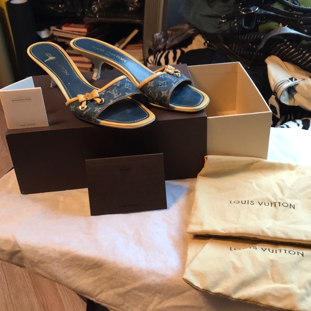 Louis Vuitton Denim mules
